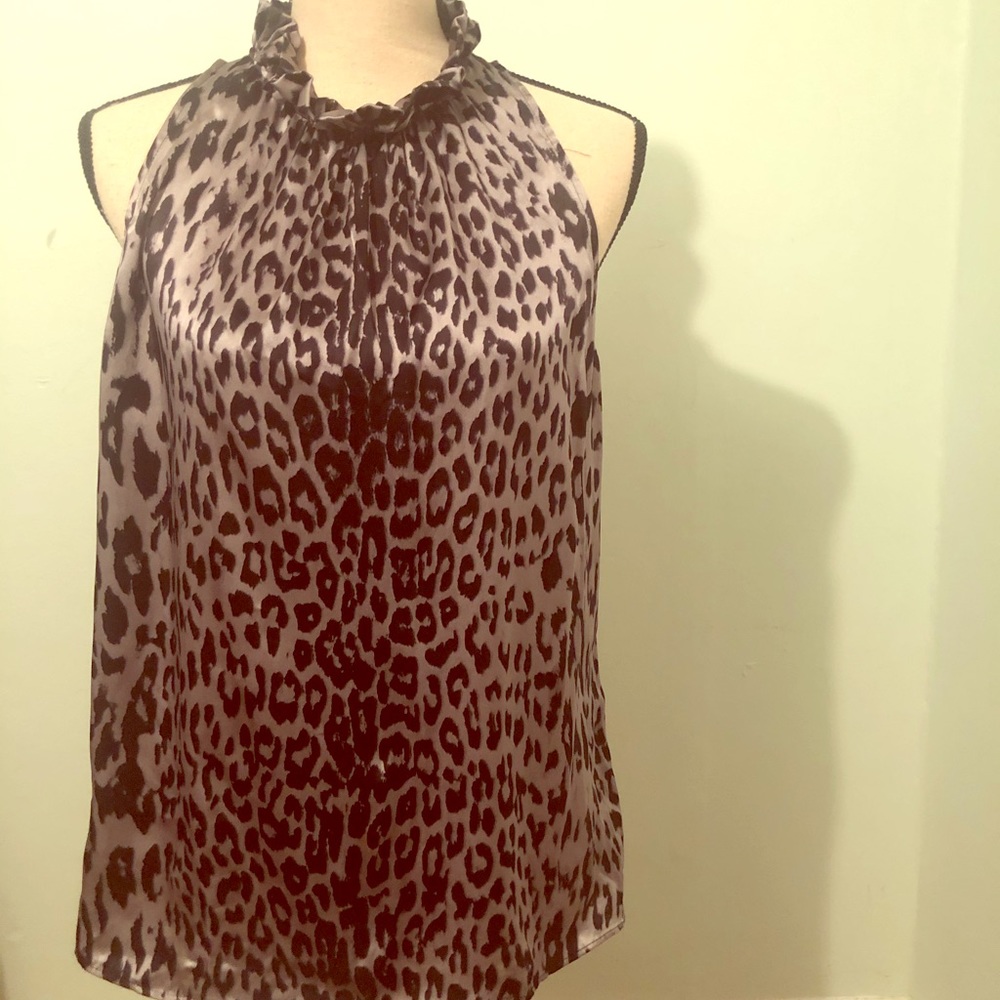 Cheetah Print Silk Blouse
